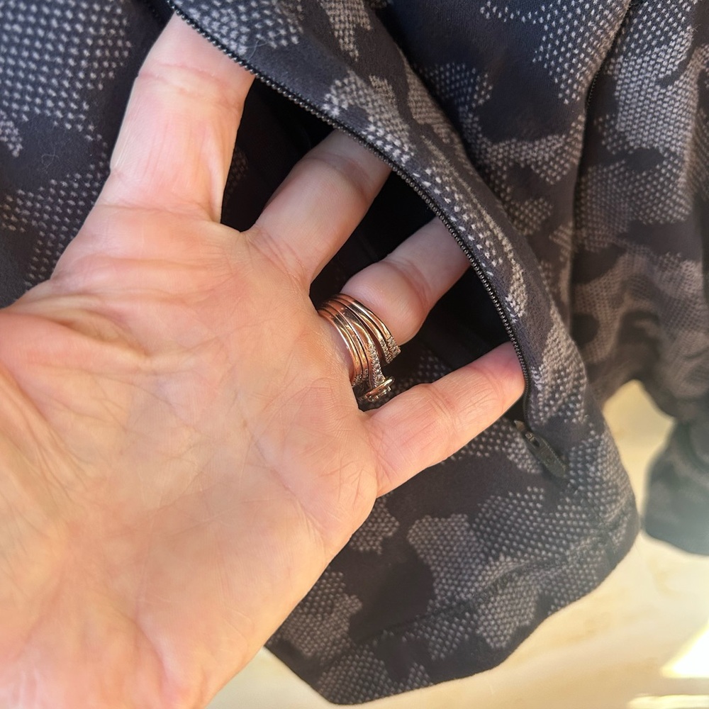Lululemon Run Briskly 1/2 Zip Heritage Camo Jacquard Black Lunar Rock Size 4 - Picture 5 of 9